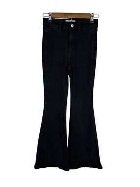 We The Free Black Flare Regular High-Rise Stretch Denim Jeans Size 26